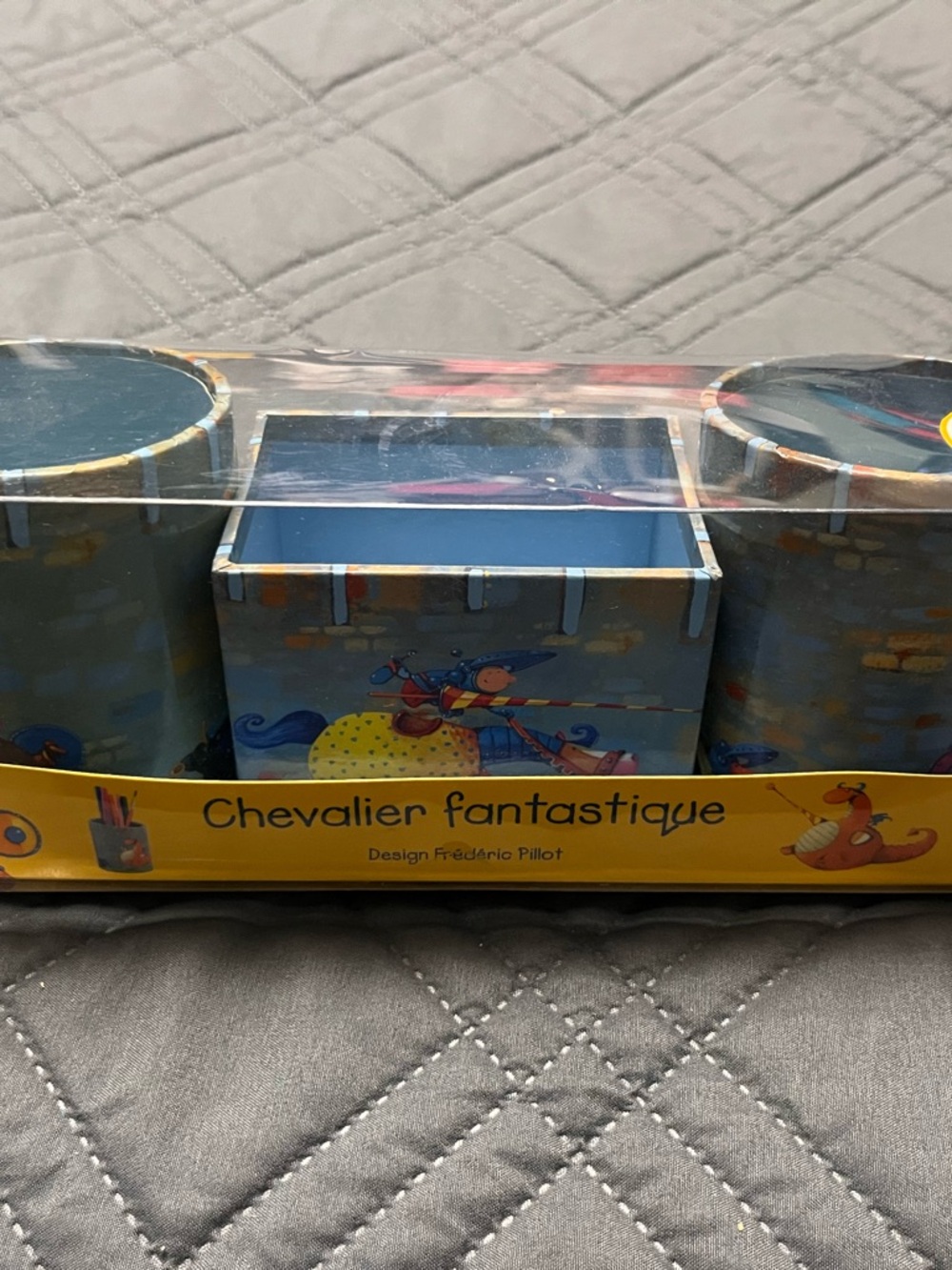 Chevalier fantastique Desk Organizer Set - Blue and Yellow
